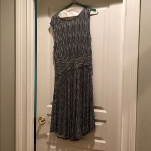 Sleeveless low back midi dress